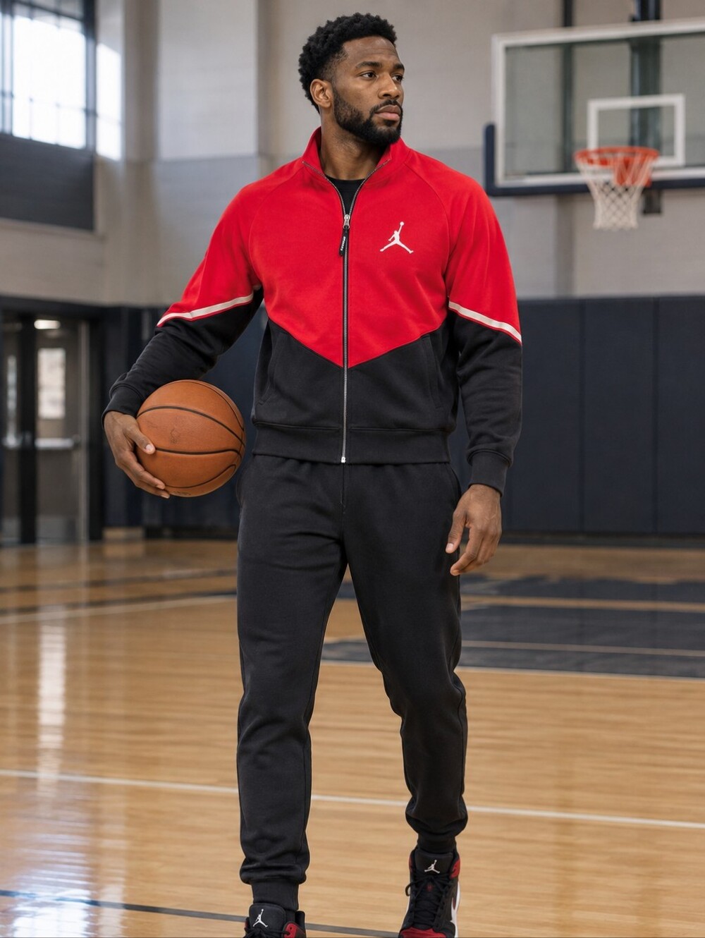Jordan x NBA Track Jacket – Red & Black
